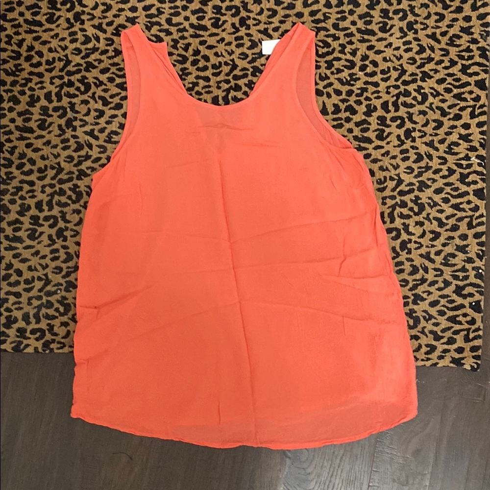 Women's Sleeveless Orange Top